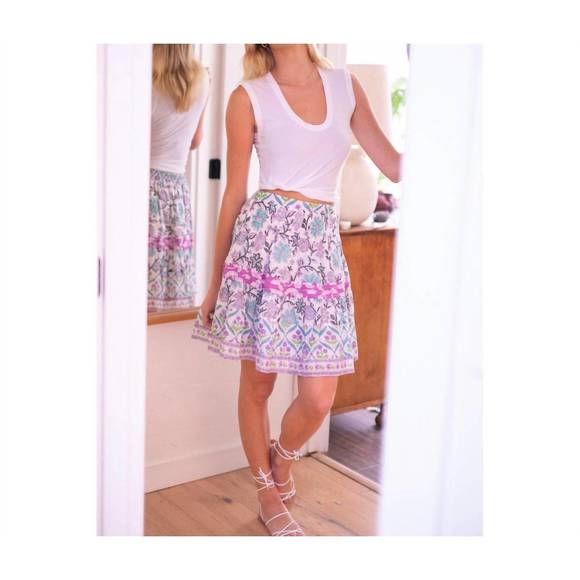 NEW BELL coco mini skirt in multi print